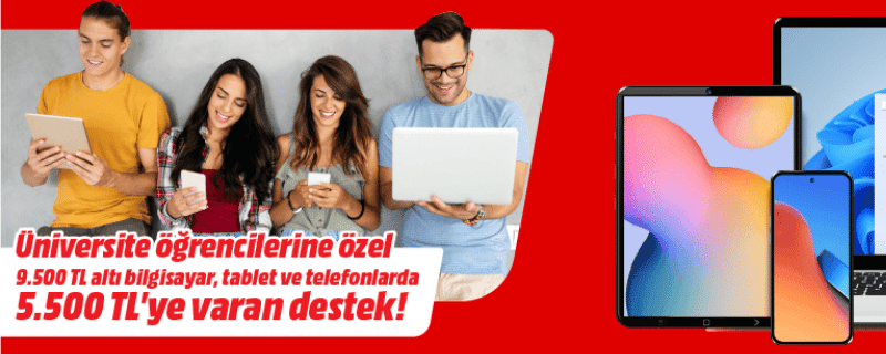 MediaMarkt'tan öğrencilere vergisiz telefon bilgisayar desteği
