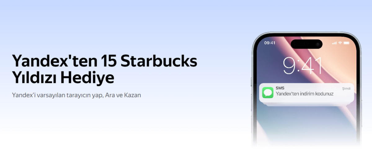 Yandex'ten 15 Starbucks Yıldızı Hediye