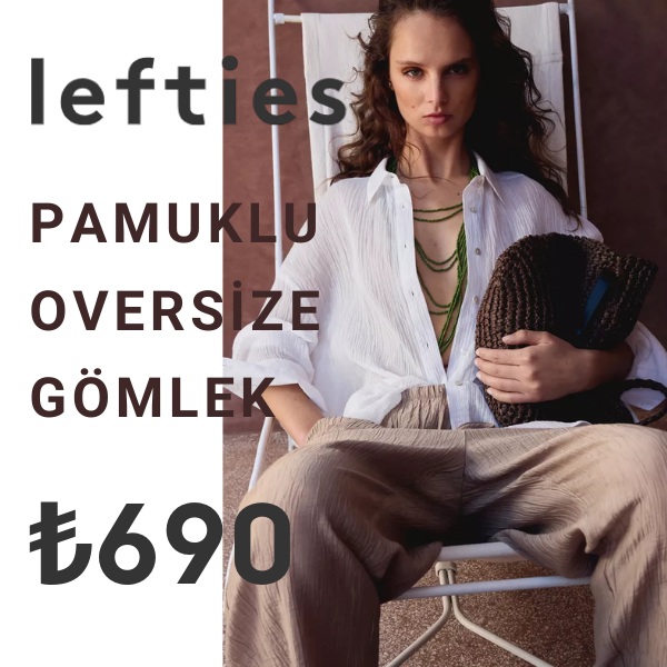 Pamuklu oversize gömlek
