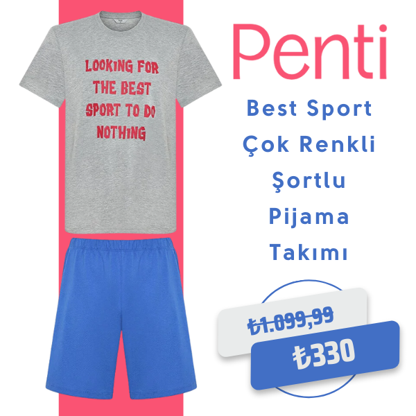 Penti Best Sport Çok Renkli Şortlu Pijama Takımı