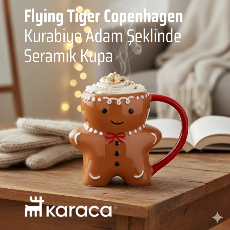 Flying Tiger Copenhagen Kurabiye Adam Şeklinde Seramik Kupa 360 ml