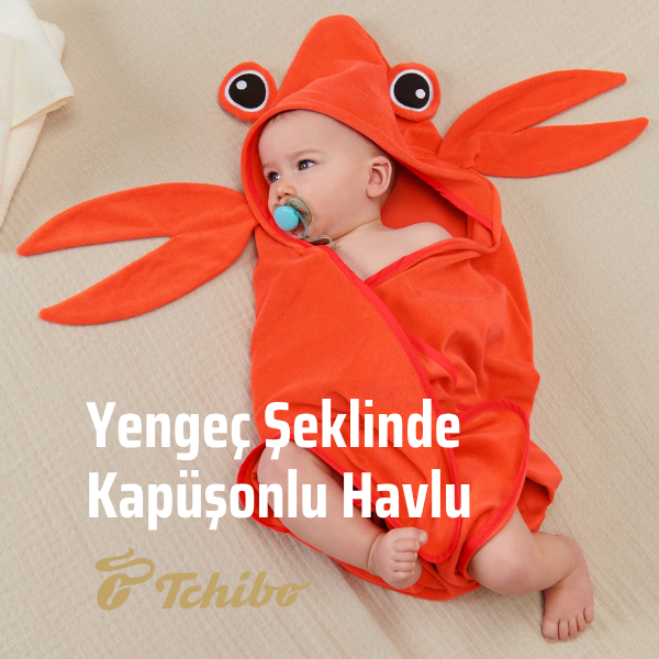 Tchibo Yengeç Şeklinde Kapüşonlu Havlu